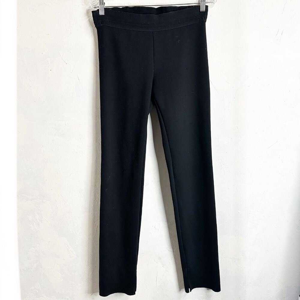 James Perse Pull On Career Pants Womens 0 XS Black Straight Leg Stretch